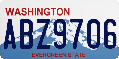WA license plate ABZ9706