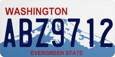 WA license plate ABZ9712