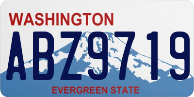 WA license plate ABZ9719