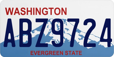WA license plate ABZ9724