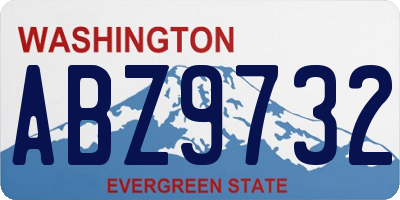 WA license plate ABZ9732