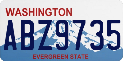WA license plate ABZ9735