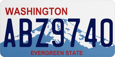 WA license plate ABZ9740