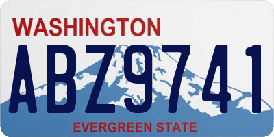 WA license plate ABZ9741