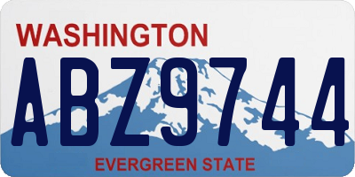 WA license plate ABZ9744