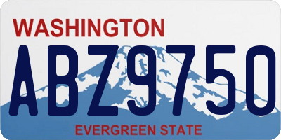 WA license plate ABZ9750