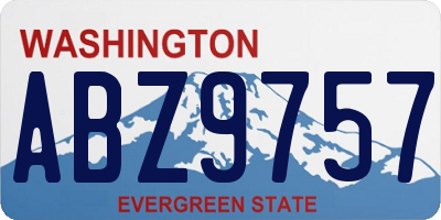 WA license plate ABZ9757