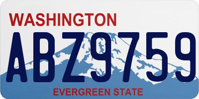WA license plate ABZ9759
