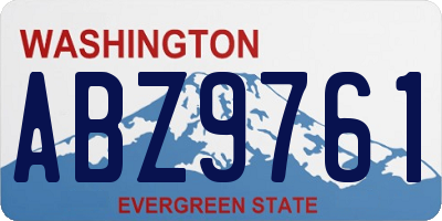 WA license plate ABZ9761