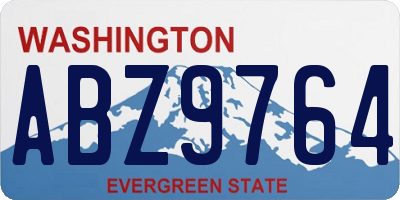 WA license plate ABZ9764