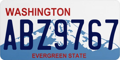 WA license plate ABZ9767