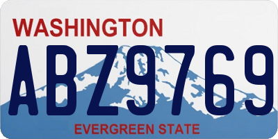 WA license plate ABZ9769