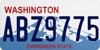 WA license plate ABZ9775