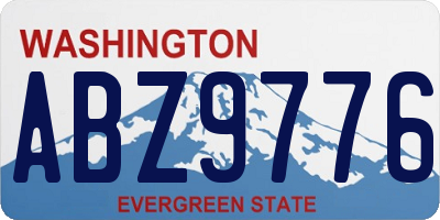 WA license plate ABZ9776