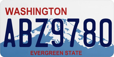 WA license plate ABZ9780