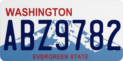 WA license plate ABZ9782