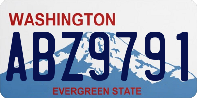 WA license plate ABZ9791