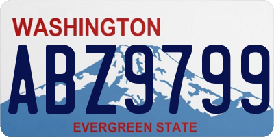 WA license plate ABZ9799