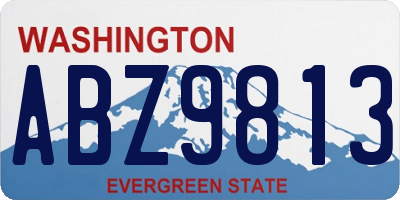 WA license plate ABZ9813
