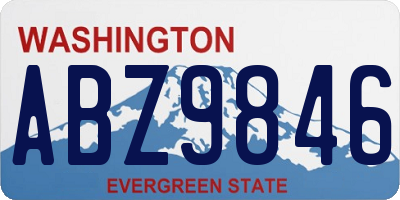 WA license plate ABZ9846
