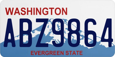 WA license plate ABZ9864
