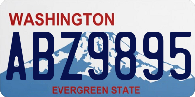 WA license plate ABZ9895