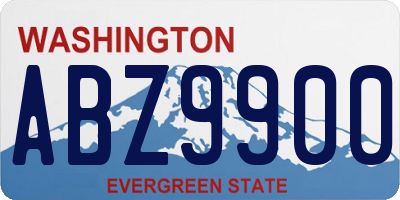 WA license plate ABZ9900