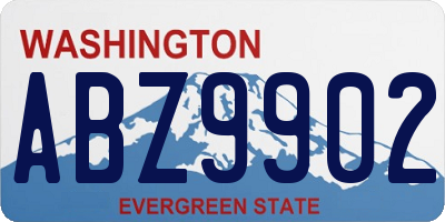 WA license plate ABZ9902
