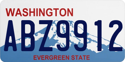 WA license plate ABZ9912