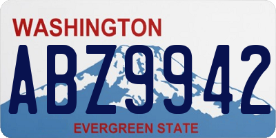 WA license plate ABZ9942