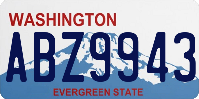 WA license plate ABZ9943