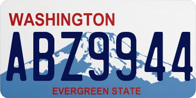 WA license plate ABZ9944