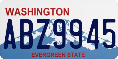 WA license plate ABZ9945
