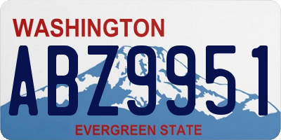 WA license plate ABZ9951