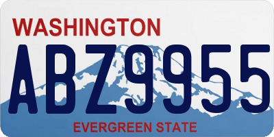 WA license plate ABZ9955