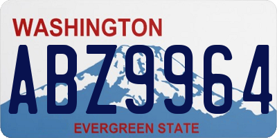 WA license plate ABZ9964