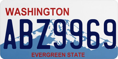 WA license plate ABZ9969