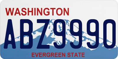 WA license plate ABZ9990