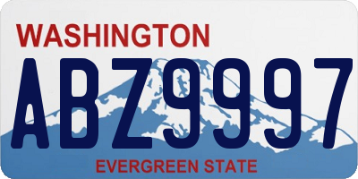 WA license plate ABZ9997