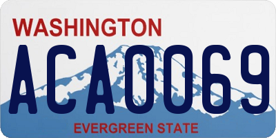 WA license plate ACA0069
