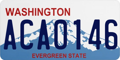 WA license plate ACA0146