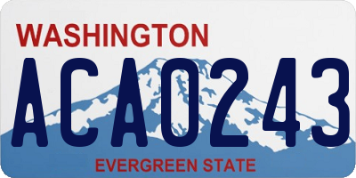 WA license plate ACA0243