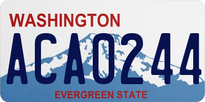 WA license plate ACA0244