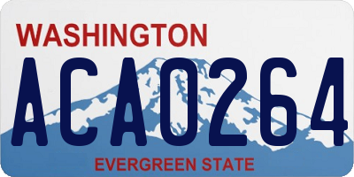 WA license plate ACA0264