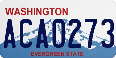 WA license plate ACA0273