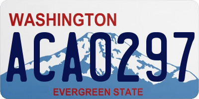 WA license plate ACA0297