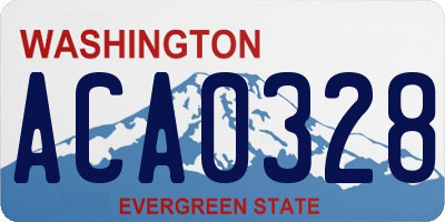 WA license plate ACA0328
