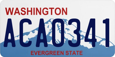 WA license plate ACA0341