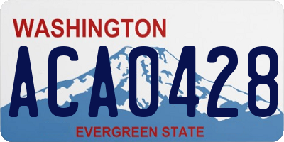 WA license plate ACA0428