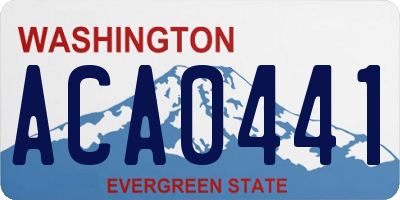 WA license plate ACA0441